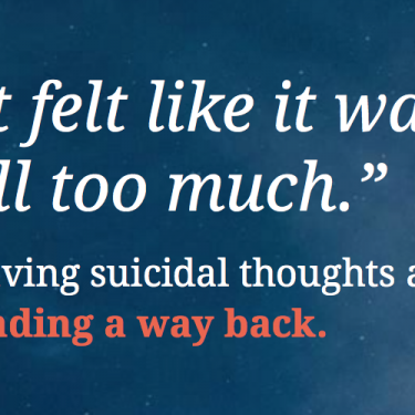 Having suicidal thoughts and finding a way back